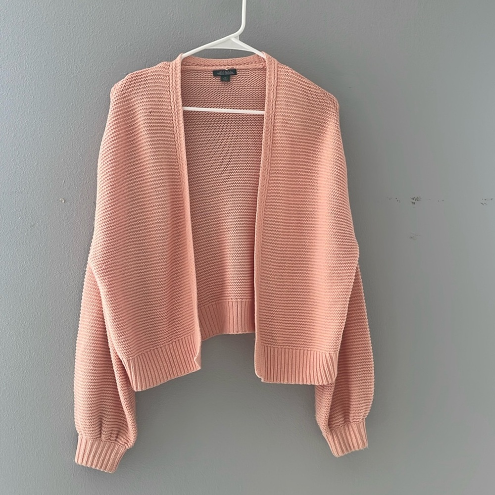 Pink oversized cardigan